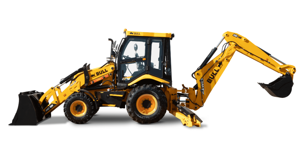 Retroescavadeira Bull HD100 Tracbel apresenta toda sua linha de máquinas, equipamentos e serviços de conectividade na Femec 2026